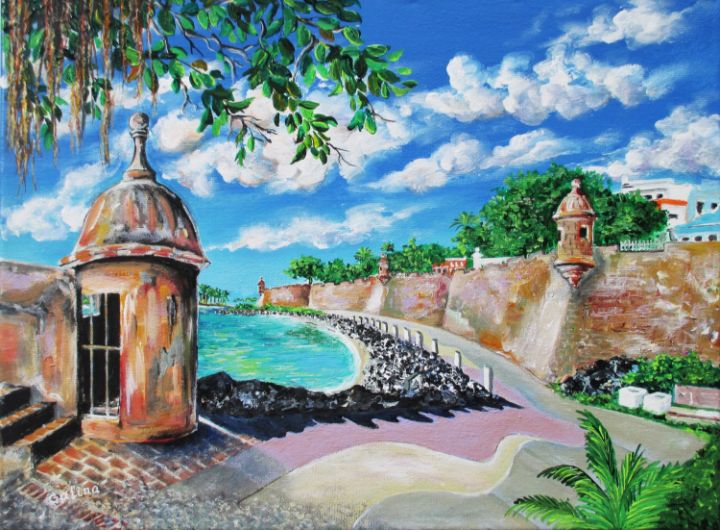 Paseo del Morro, Old San Juan, PR - Caribe Art - Paintings & Prints ...