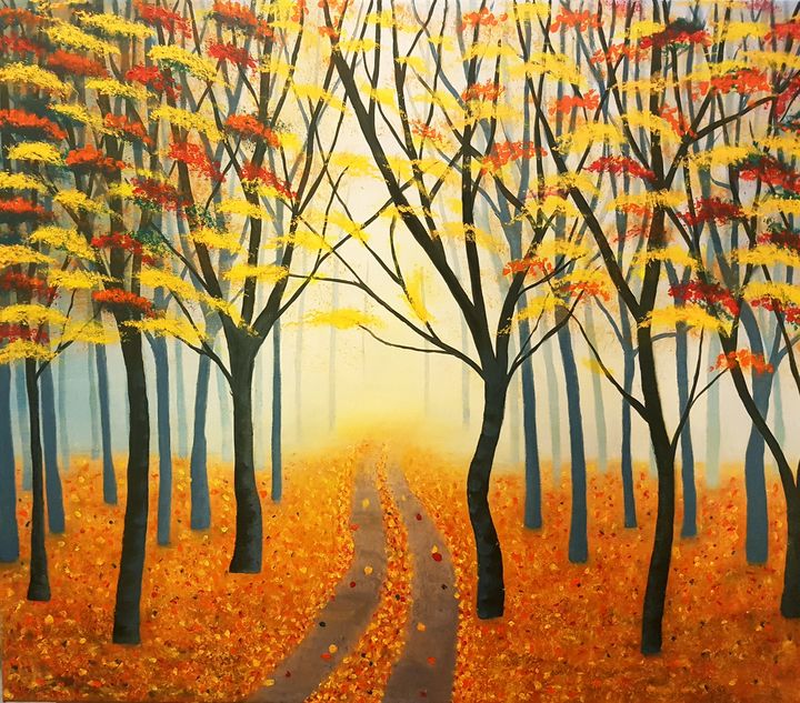 Misty autumn forest! - Joli's Paintings