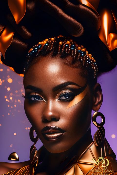 Coco Radiant - Natalia Davis AfroFuturArt - Digital Art, Ethnic ...