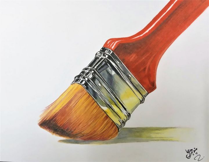 Realistic paint brush - Manu's Magic - Drawings & Illustration, Still Life,  Other Still Life - ArtPal