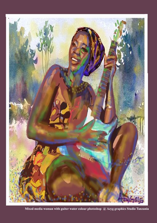 Woman With A Guitar - Irie Gallery