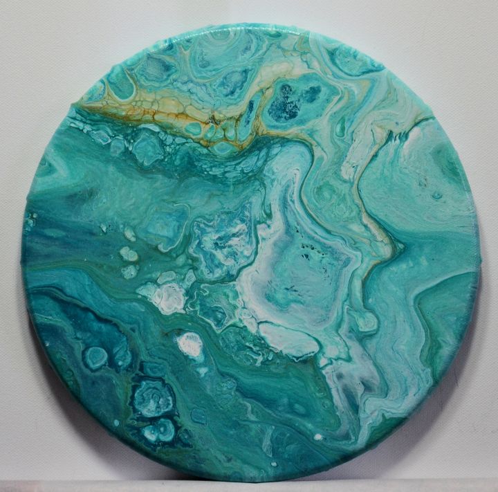 Aqua Marble 2 - Lennea Studio - Paintings & Prints, Abstract, Movement 