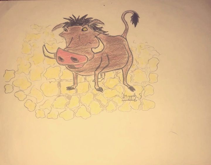 Pumbaa - Hannah's artwork