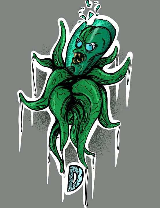 Alien octopus - MadFacez Design