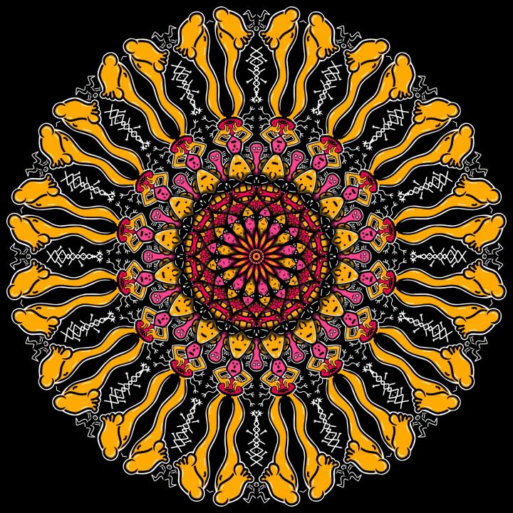 mandalaland melon, the art Paintings & Prints, Abstract, Other