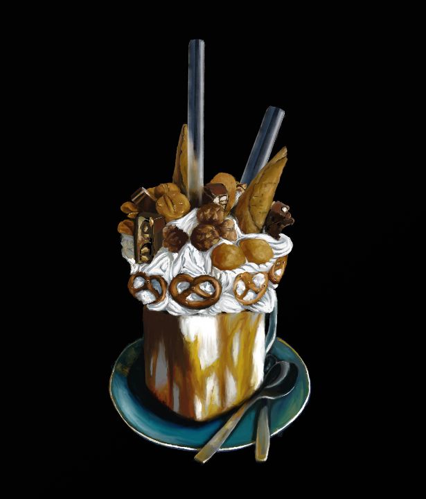 Ice cream coffee Tijana ARTStudio88 Digital Art, Food & Beverage