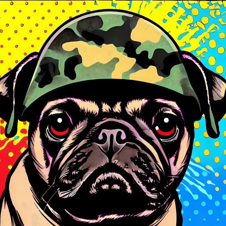 The Recruiter - War Pug Propaganda - Digital Art, Animals, Birds ...