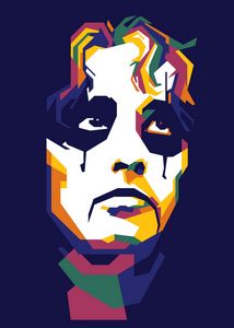 Alice Cooper - WPAP Pop Art - Digital Art & AI, People & Figures
