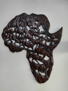 XL Map of Africa with Safari Animals - GBLagos