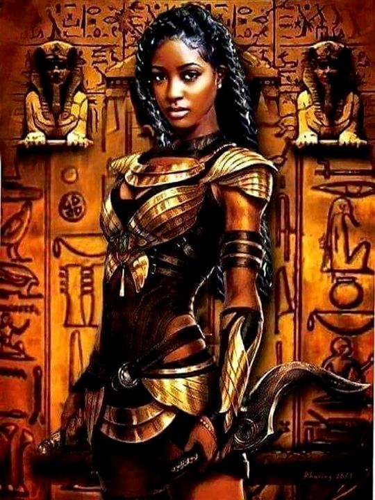 black egyptian queen art
