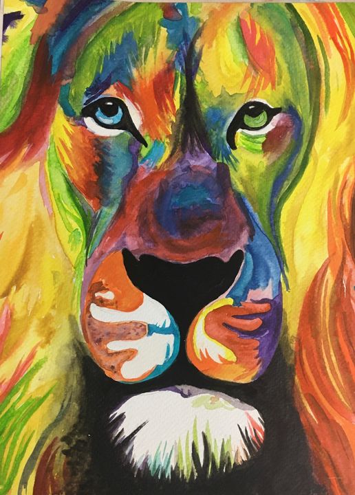 Colorful Leo the Lion - Made-by-Christina.com - Paintings & Prints ...