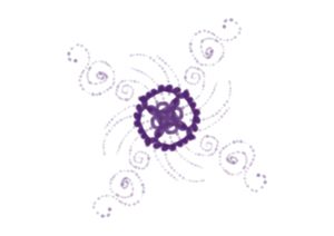 polka dot spiral ( purple)