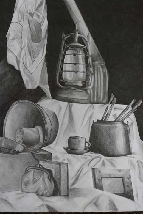 fast still life drawing with pencil(4×X speed)/easy way to make realistic still  life - YouTube