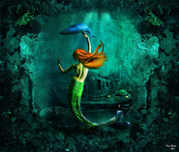 Mermaid Whale song - Dianasartworks - Digital Art & AI, Fantasy ...