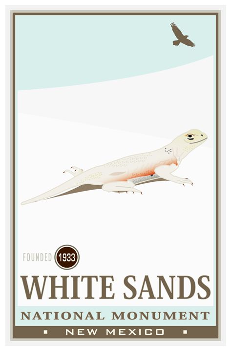 White Sands National Monument III - Vintage Travel by Kevin Brown Studio