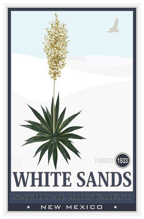 White Sands National Monument II - Vintage Travel by Kevin Brown Studio