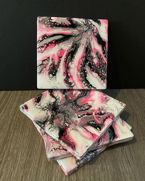Neon Dreams Coaster Set - EMvision Paintings