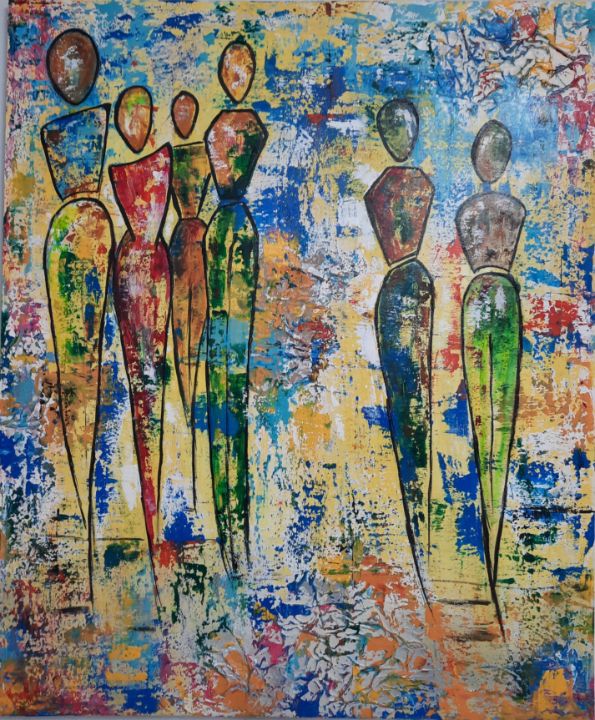 Les Dames - Hagar Ali - Paintings & Prints, Abstract, Other Abstract ...