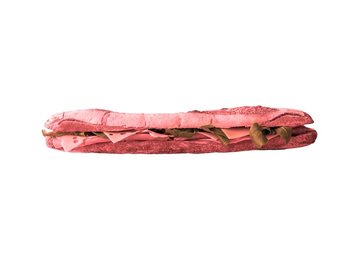 Floating stuffed baguette red - sergiopazorama