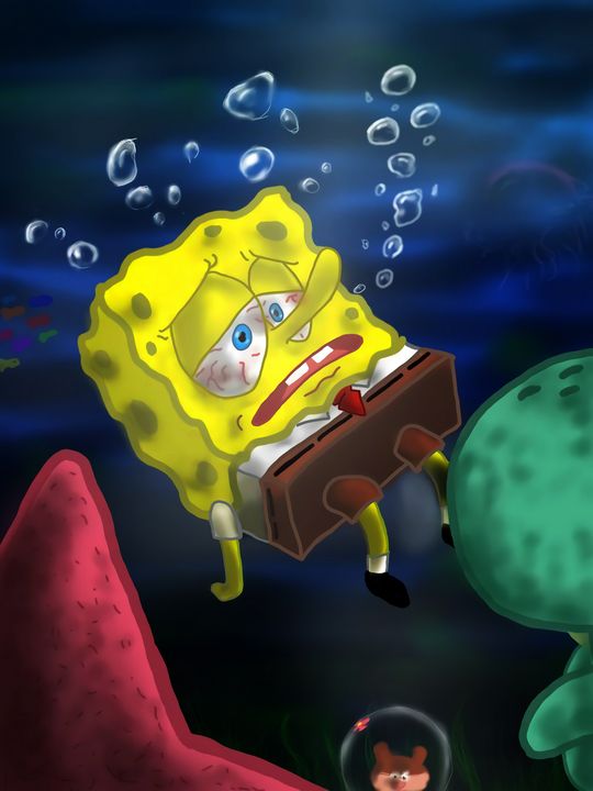 SpongeBob is Sick! - mariondomenei - Digital Art, People & Figures