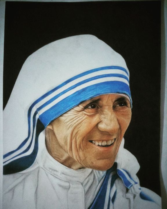 Mother Teresa Drawing by Abhimaneu - Pixels-saigonsouth.com.vn