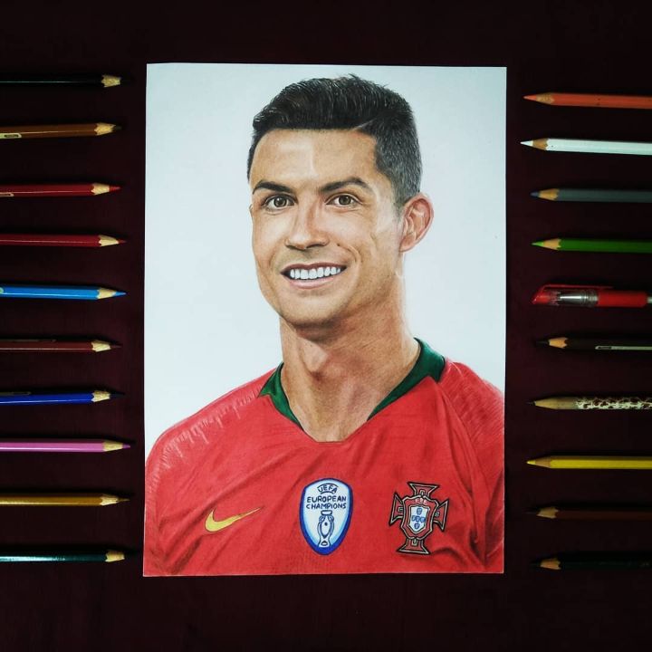 Cristiano Ronaldo drawing by TanmayC7 on DeviantArt-saigonsouth.com.vn