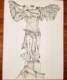 nike of samothrace drawing