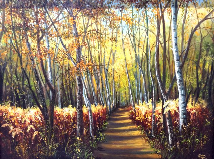 Steven Riggs Early Fall Walk - Steven Riggs Gallery - Paintings & Prints, Landscapes ...