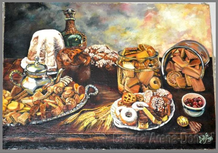 Stil life whit biscuits - Deia Simeonova-Art shop
