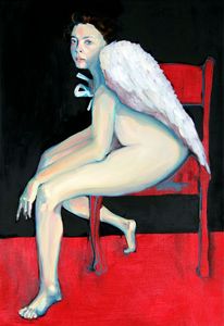 Angel wings on chair