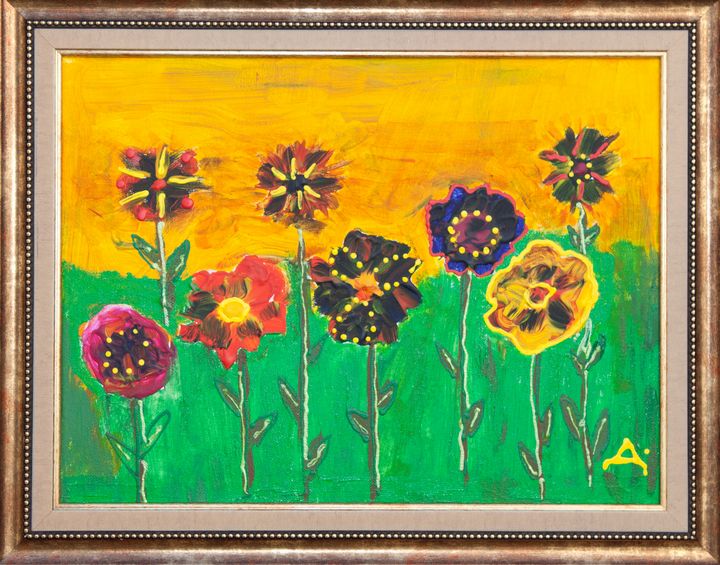 Summer flowers - Цветята на лятото - Stroke Survivor izpitanie-art- Donka