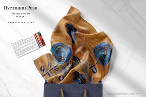 Art Scarf "Desert Roses"