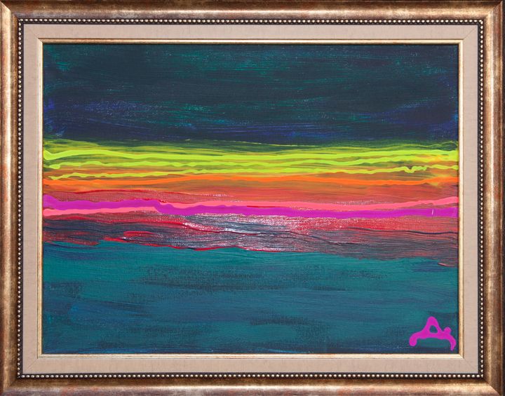 Цветна река - Colourful river - Stroke Survivor izpitanie-art- Donka
