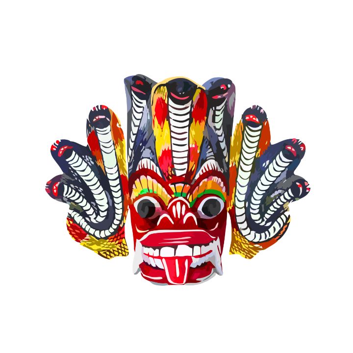 Raksha Sanni Kolam Devil Ceylon Mask - Johnsons Workshop - Paintings ...
