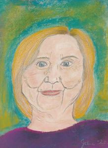 Pastel Painting of Hillary Clinton