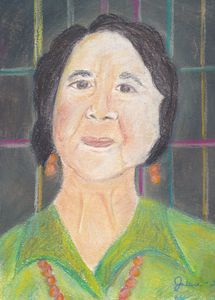 Pastel Painting of Dolores Huerta