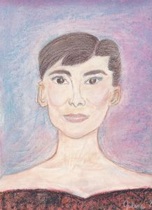 Pastel Painting of Audrey Hepburn