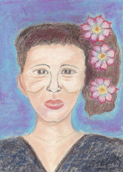 Pastel Painting of Billie Holiday - Julene Allen