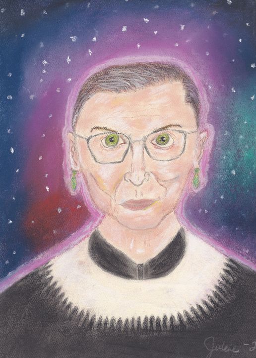 Pastel Painting of Ruth Ginsburg - Julene Allen