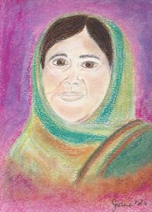 Pastel Painting of Malala Yousafzai