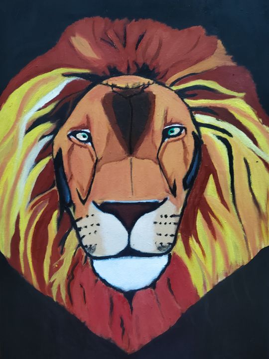 loin on canvas in dramatic way - Musa.art