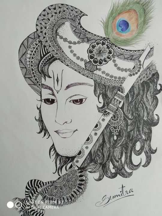 Tara's Art Vibes - Radha Krishna 😍 Pen sketch #tara_art_vibes #sketch # sketching #pen #pensketch #amateur #artist #naturelover #drawing #painting  #radhakrishna #krishna #love #lockdown | Facebook