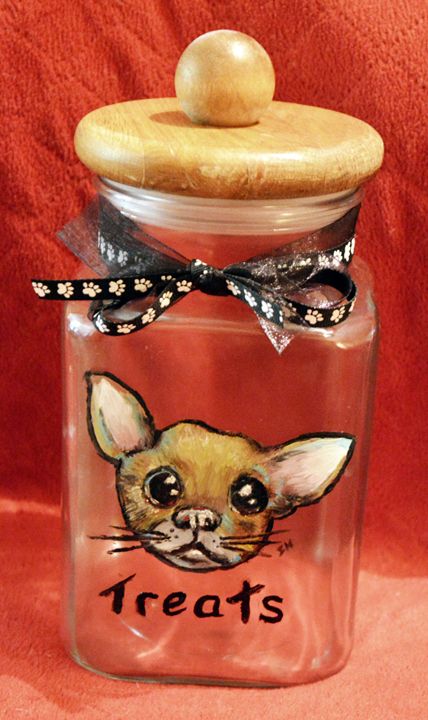 Chihuahua Treats Jar / Canister - Sandra Hagan