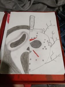 Scary movies drawing