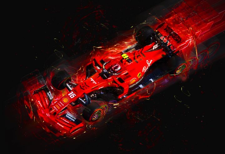 Lightening Leclerc - Motorsport Art - Digital Art & AI, Vehicles ...