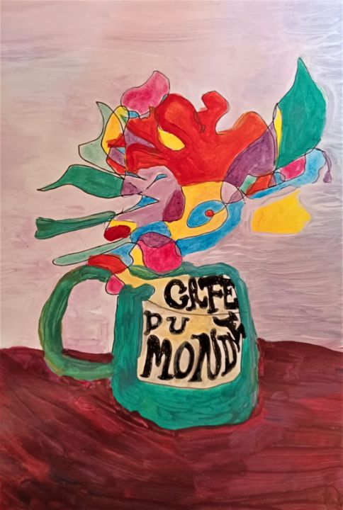 Cafe du Monde et de fleurs - Sophia Zeteo Art