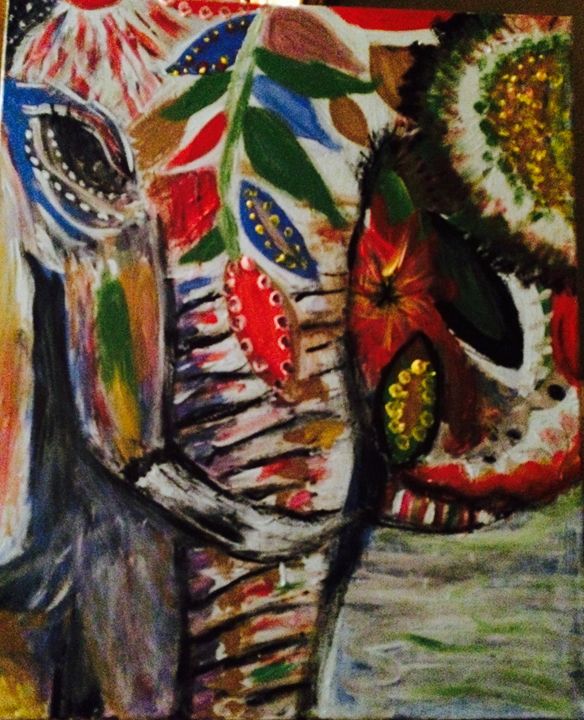 Gypsy Elephant Painting. - Te Iubesc
