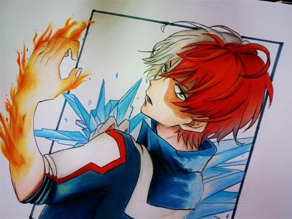 Boku No Hero Academia Shoto Todoroki Drawing - Anime Wallpaper HD