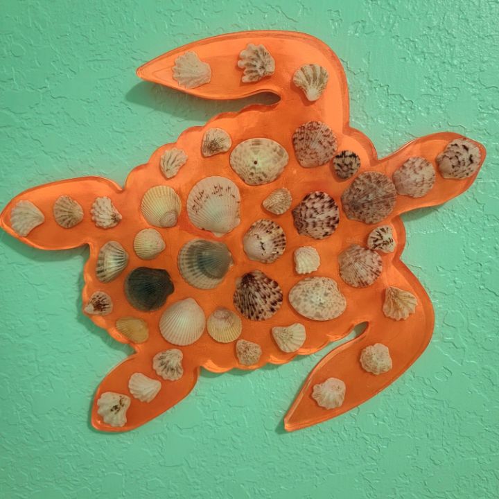 Orange Sea Shell Sea Turtle - Beach Bum - Crafts & Other Art ...