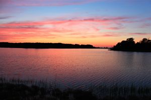 Sunset at Dam Pond